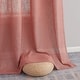 preview thumbnail 67 of 94, HLC.me Abbey Faux Linen Textured Semi Sheer Privacy Light Filtering Transparent Window Grommet Curtain Panels, Pair
