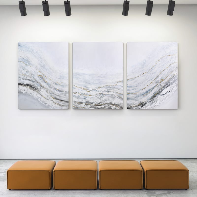 Blizzard Textured Metallic Hand Painted Wall Art by Martin Edwards