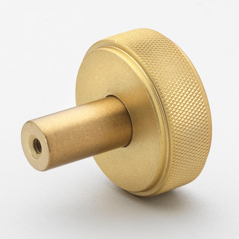 GlideRite 10-Pack 1-1/2 Inch Solid Round Knurled Cabinet Knob