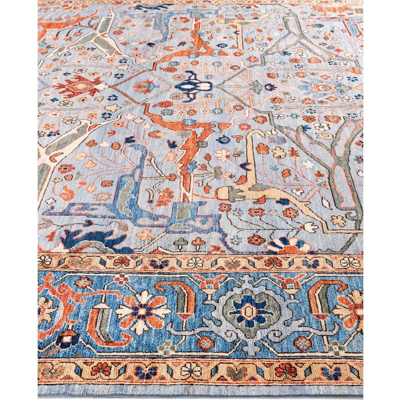 Serapi One-of-a-Kind Hand-Knotted Area Rug - Gray - 8' 10" x 11' 11"