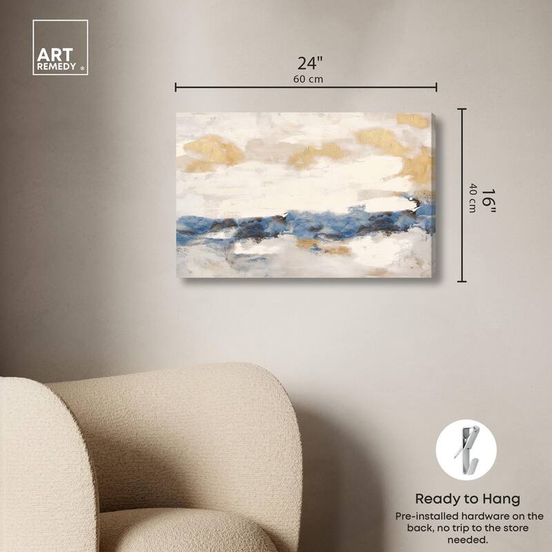 Mountain Mist Canvas Digital Abstract Art by Art Remedy, Gallery Wrapped