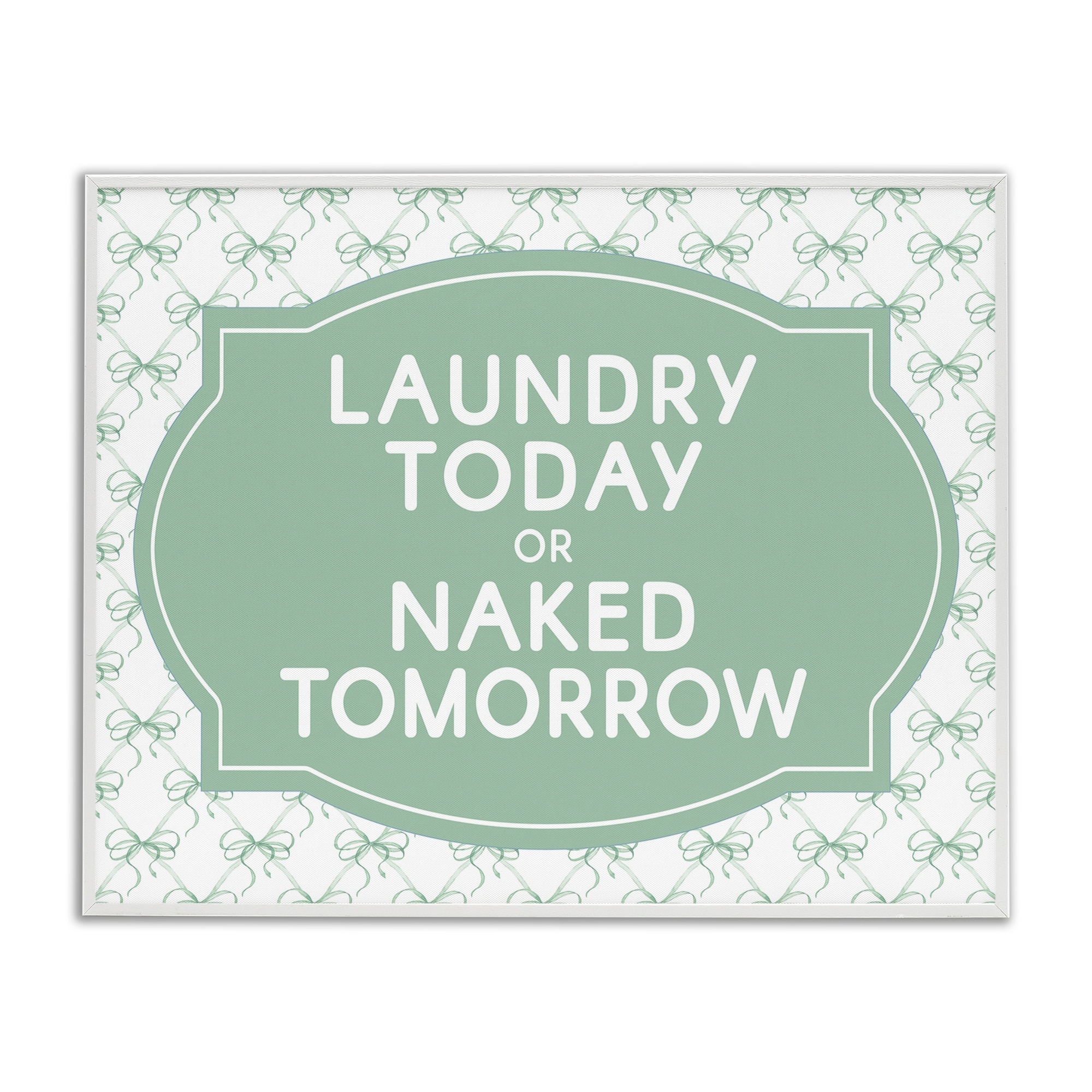 Stupell Laundry Today Humor Vintage Framed Giclee Art Design By Lettered and Lined