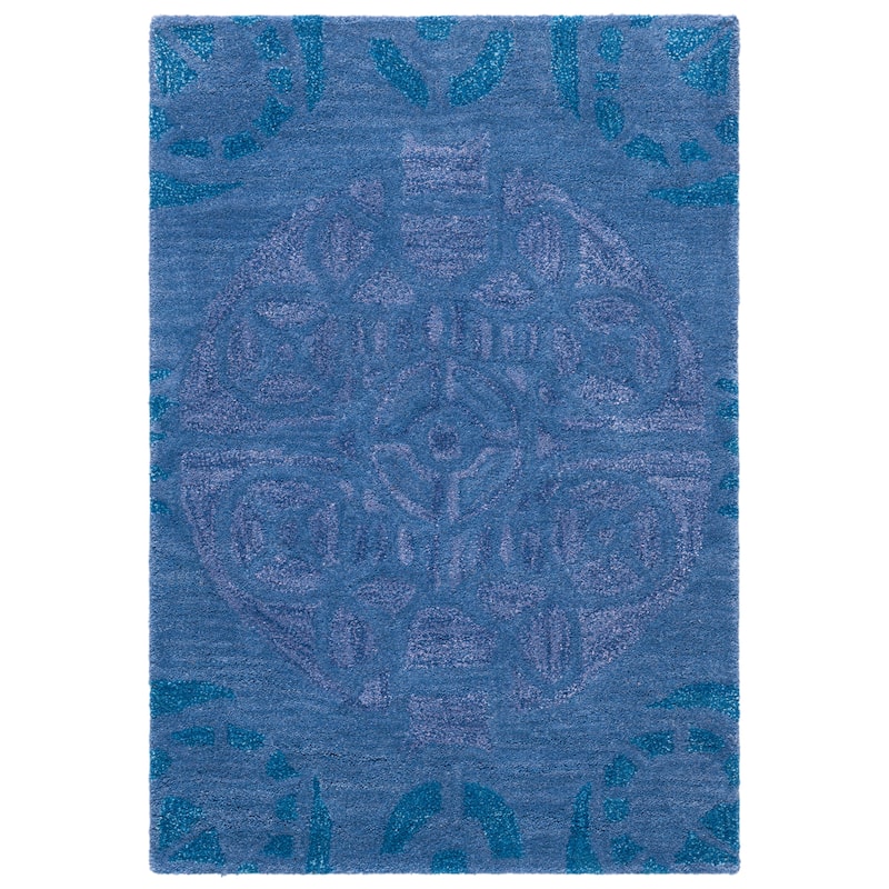 SAFAVIEH Handmade Wyndham Dinie Modern Wool Rug - 2' x 3' - Blue