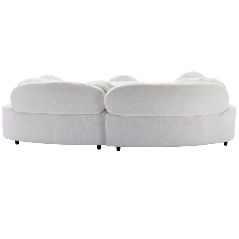 103.9" Modern Living Room Sofa Lamb Velvet Upholstered Couch Furniture for Home