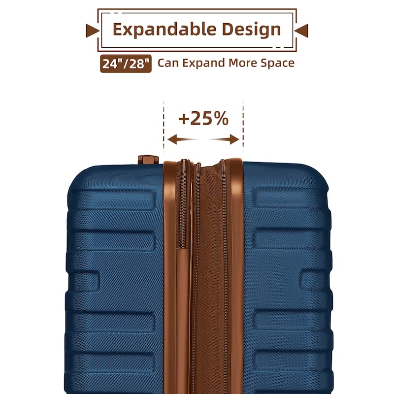 6-Piece Modern Luggage Sets, Hard shell Expandable Luggage with Travel Bag and Spinner Wheels, for Boarding Travel