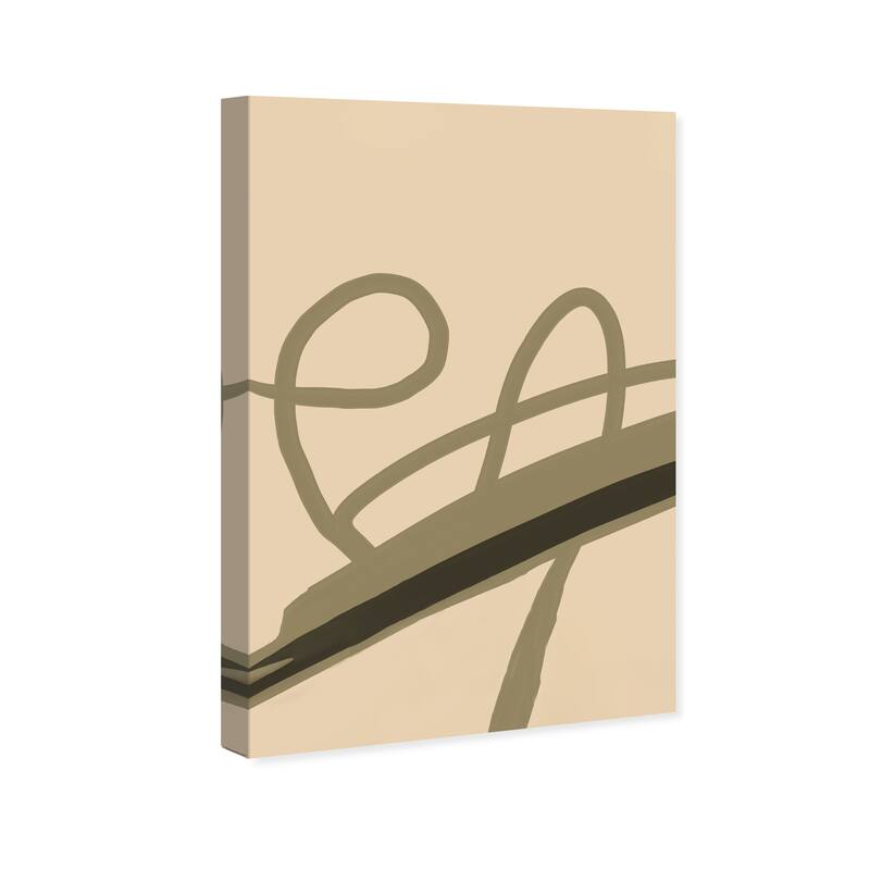 Wynwood Studio Canvas Abstract Abstract Writing Brown and Taupe Modern & Contemporary Wall Art Canvas Print