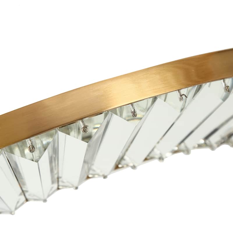 Modern Gold LED Crystal Chandelier Island Lights for Kitchen Island - W42.5"*H0.8"