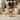 Natural Round Table & 4 Chairs Set with Upholstered Chairs, 5-Piece Retro Dining Set with Extendable Round Table