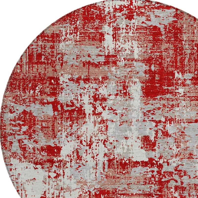 HomeRoots Abstract Transitional Rectangle Outdoor Rug