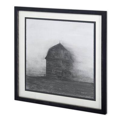 Barn House in Wind I Framed Art Print