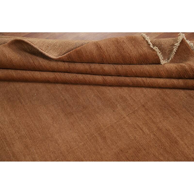 Modern Gabbeh Oriental Area Rug Hand-Knotted Wool Carpet - 5'7"x 7'6"