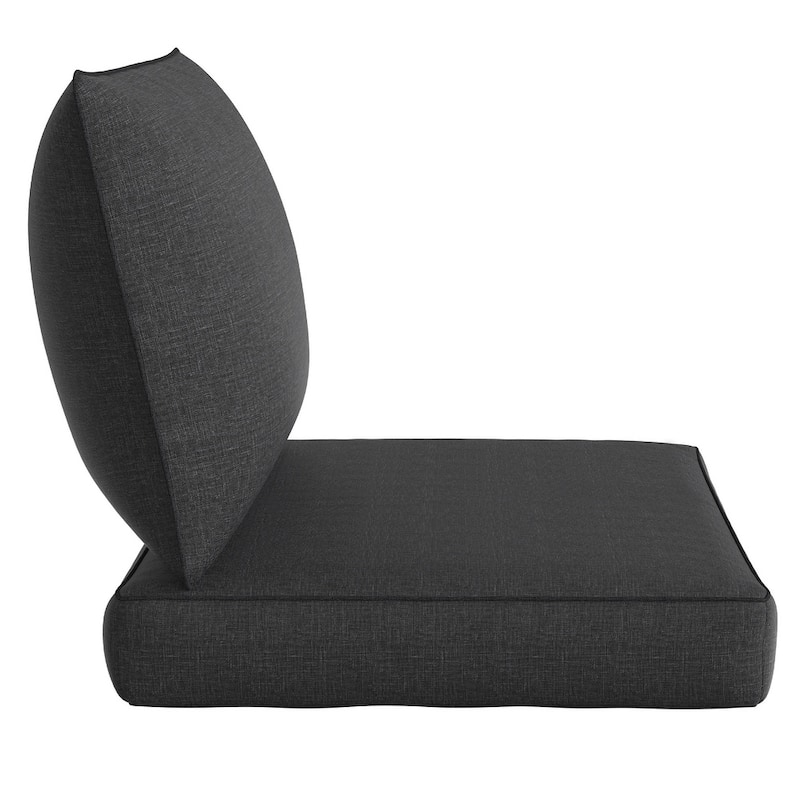 Sunbrella Outdoor Cushions, Outdoor Deep Seat Cushions Set for Chairs - 23" W x 24.5" D