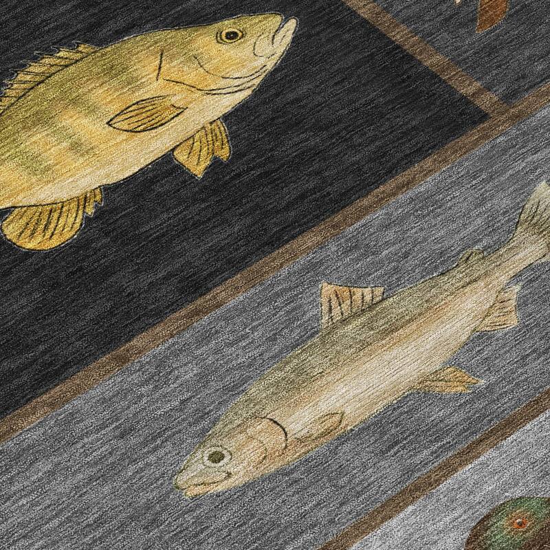 Machine Washable Indoor/ Outdoor Cabin Lodge Chantille Rug