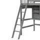 preview thumbnail 8 of 9, Elegant Twin size Loft Bed with Storage Shelves, Desk and Ladder, Maximized Space, Solid Construction & Versatility Galore, Grey