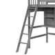 preview thumbnail 34 of 38, Twin size Loft Bed with Storage Shelves, Desk and Ladder, White