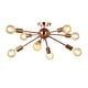 preview thumbnail 4 of 7, Rover 30.5" 8-Light Sputnik Metal LED Flush-Mount, Copper by JONATHAN Y