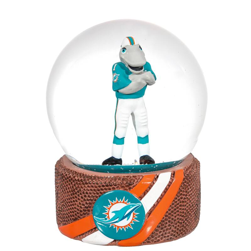 Miami Dolphins 5 in. Glass Tabletop Snow Globe