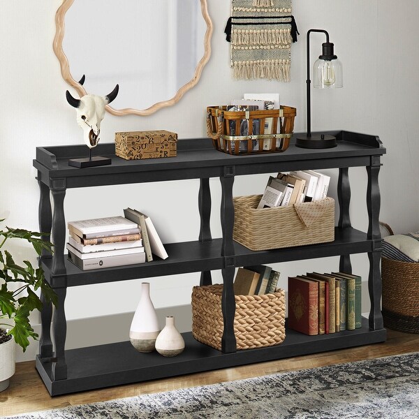 Sofa Entryway Table Console Table Plant Stand with Storage Shelves 3 Tier Foyer Hallway Table Side Tables for Livingroom Black Bed Bath Beyond 40959755