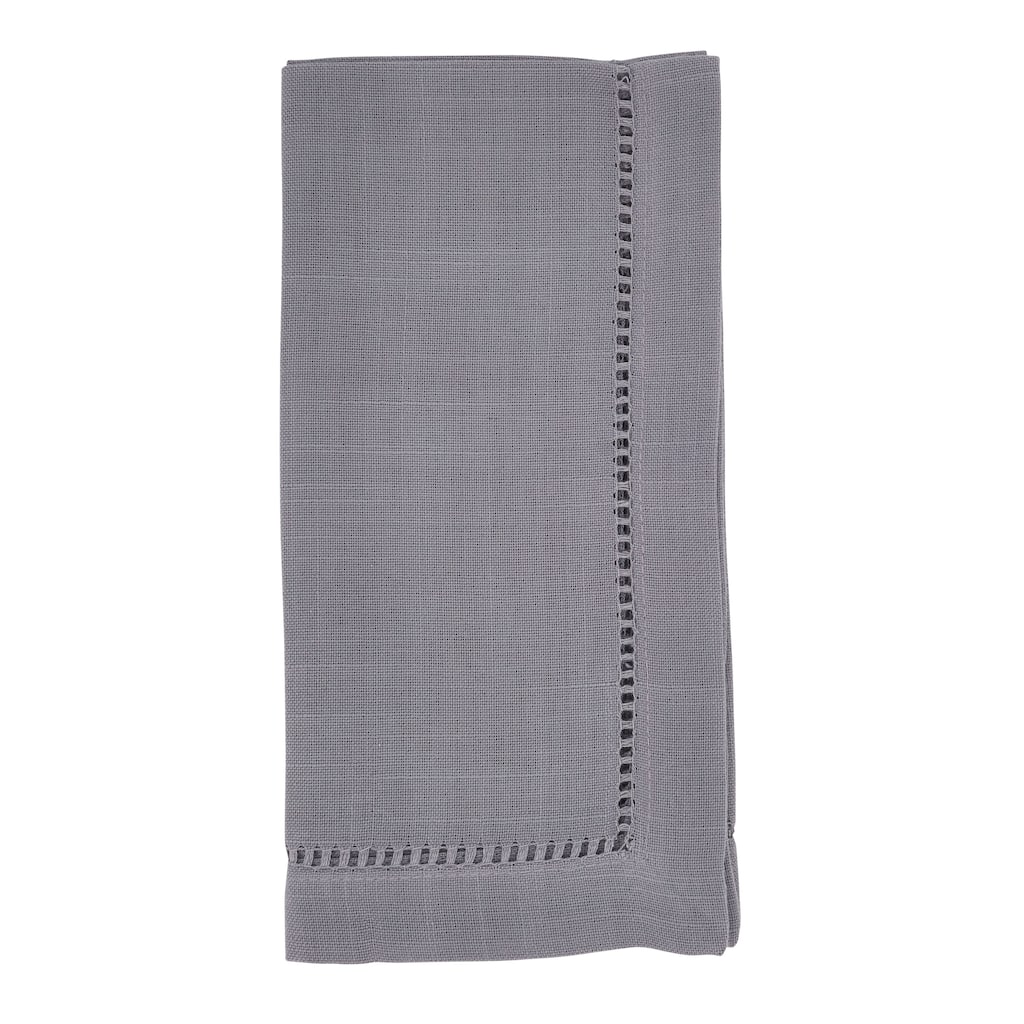 Hemstitched Border Design Dinner Napkins (Set of 12)