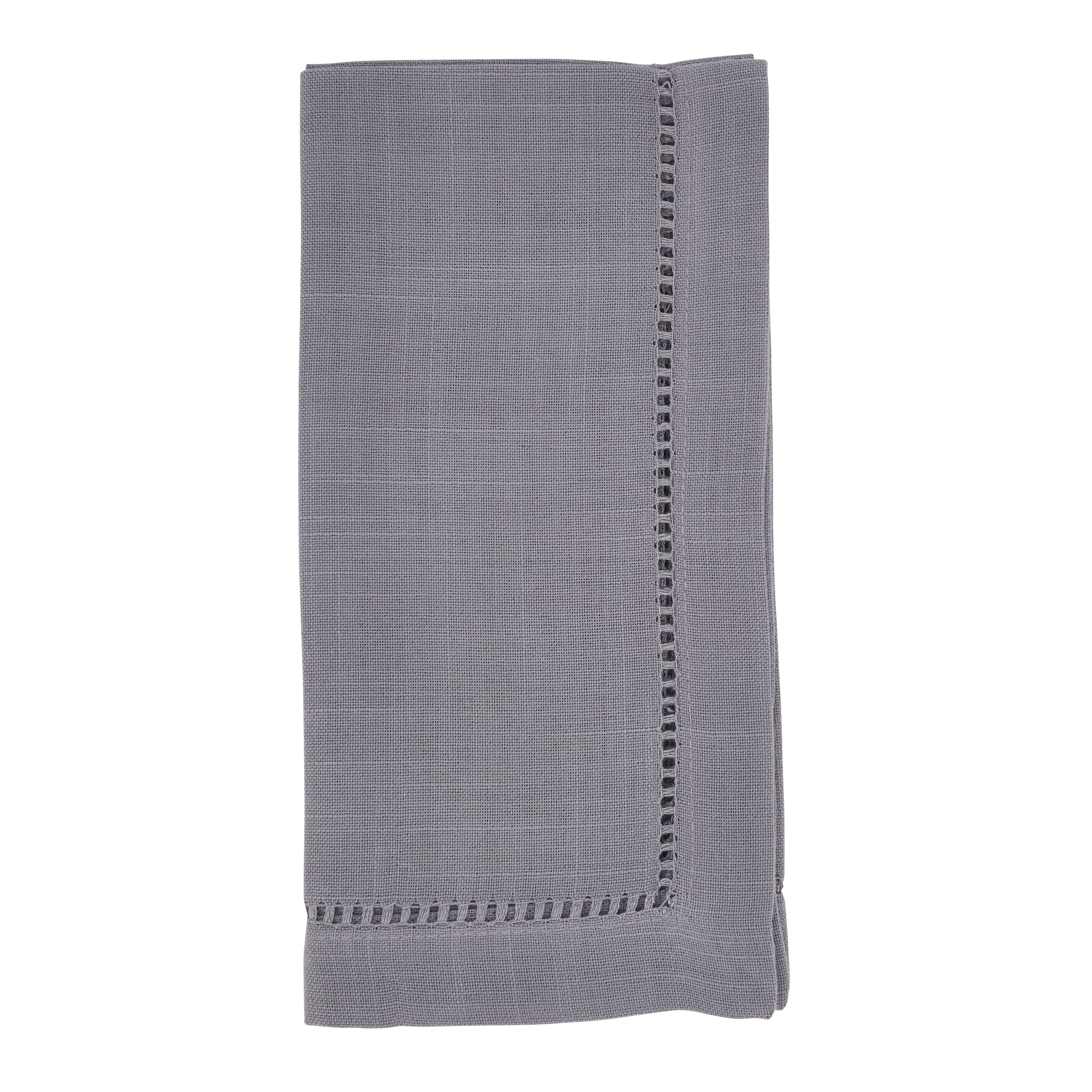 Hemstitched Border Design Dinner Napkins (Set of 12)