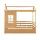 preview thumbnail 15 of 16, Twin Size House Bed Wood Bed With Twin Size Trundle For Bedroom,Kids