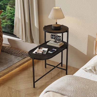 2 Tier Oval and Round End Table