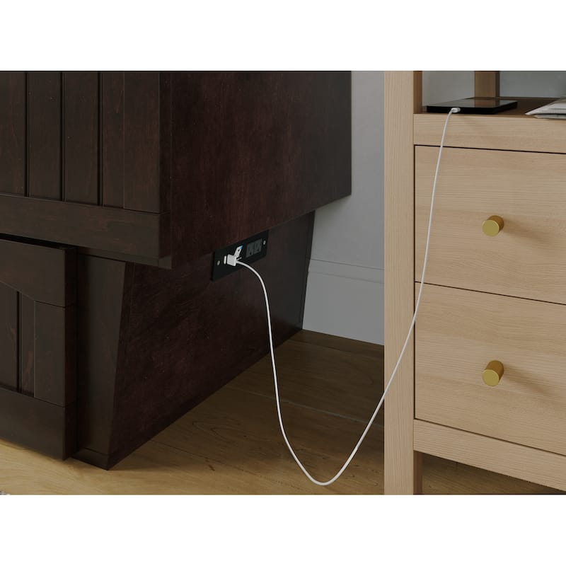 Sydney Queen Solid Wood Murphy Bed Chest with Mattress
