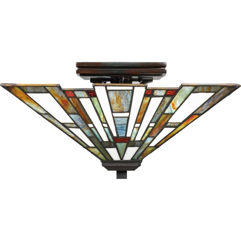 Roseto Brazos 2 Light 15" Wide Semi-Flush Ceiling Fixture