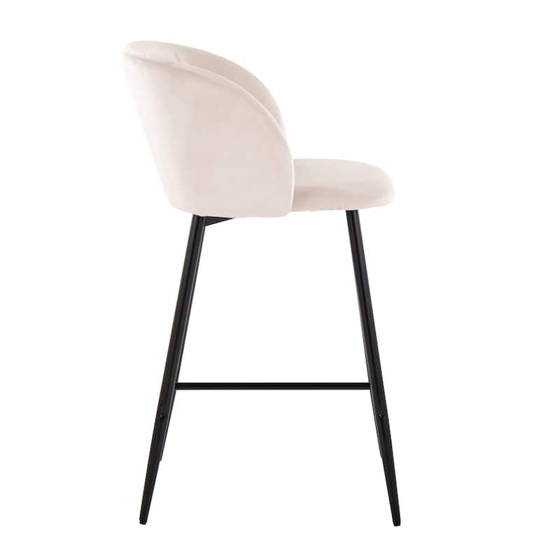 Silver Orchid Harding Velvet Counter Stool (Set of 2)