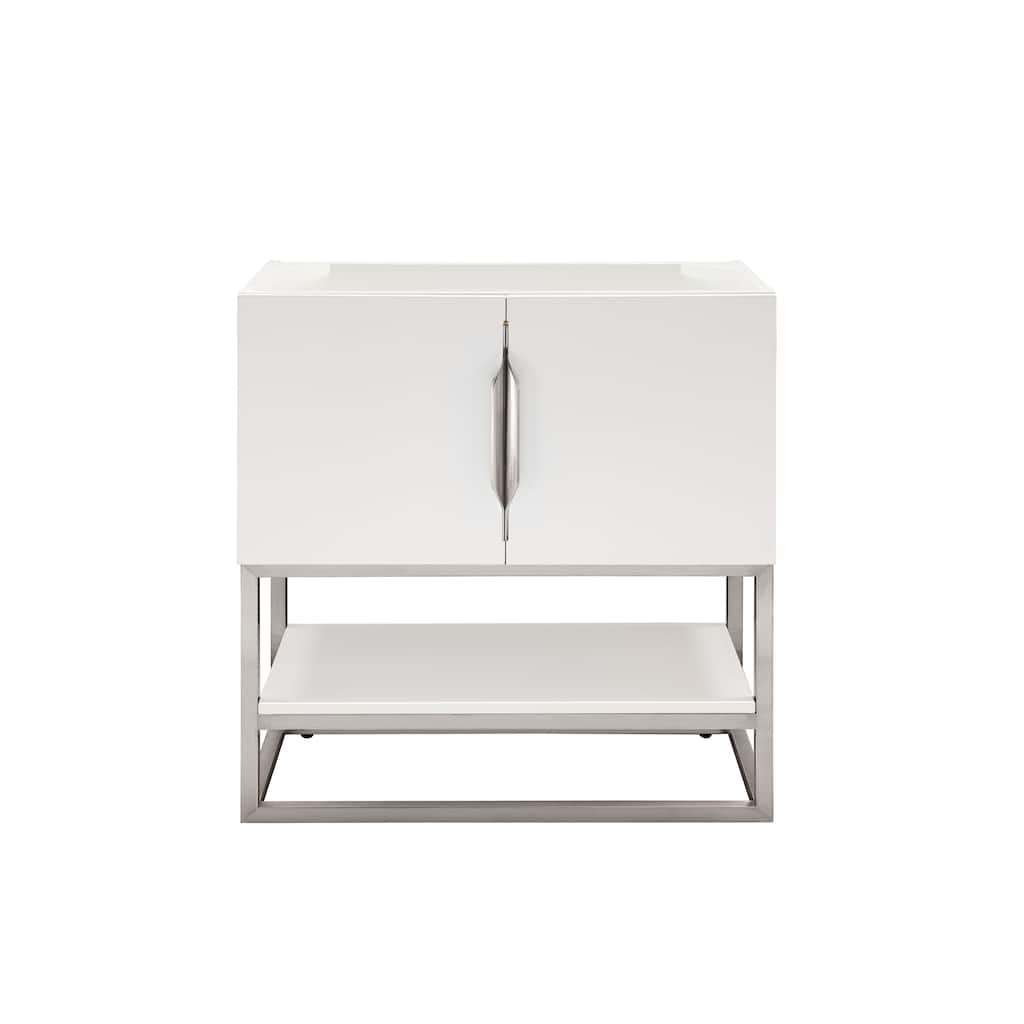 James Martin Vanities Columbia 31.5" Single Vanity Cabinet, Glossy White