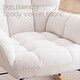 preview thumbnail 27 of 33, HOMYKA Teddy Rocking Chair Nursery Glider Modern Accent Armchair with High Backrest