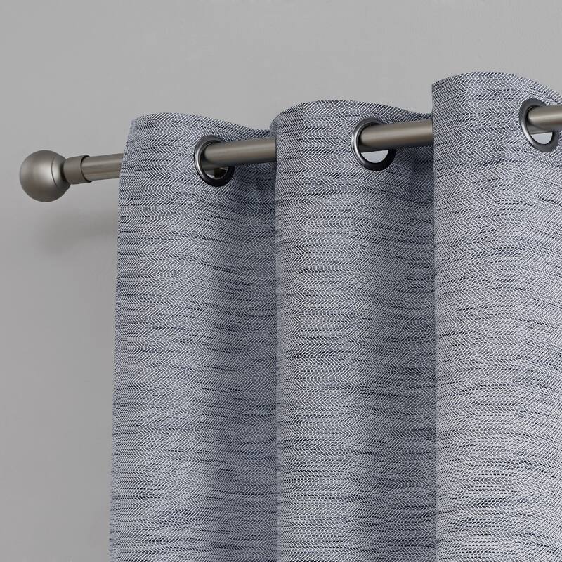 Nautica Julius Light Filtering Textured Grommet Window Curtain Panel Pair