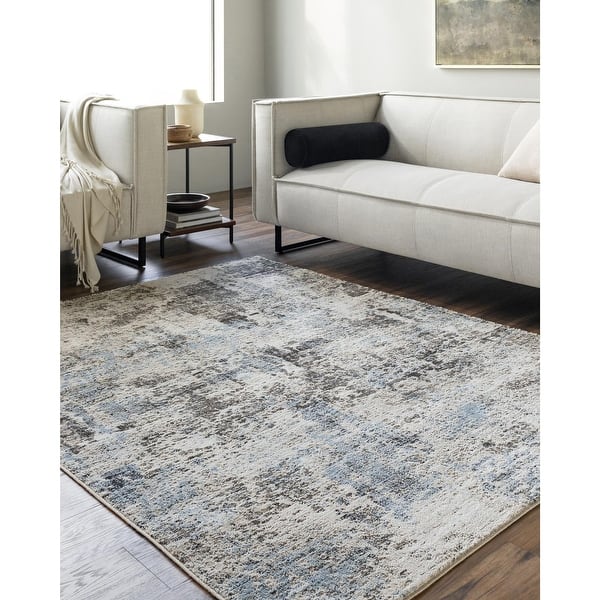 slide 2 of 6, Livabliss Allegro Casual Area Rug Charcoal/Blue - 6' 7" x 9'