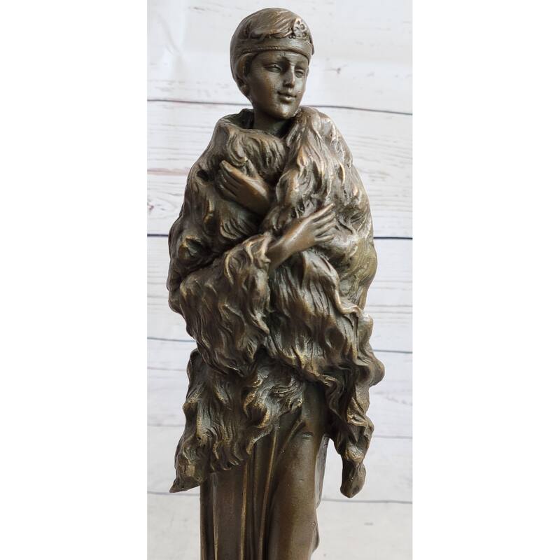 Flapper Fashion 1920S Woman In s Bronze Statue Sculpture Figure 14 Inches X 5 Inches