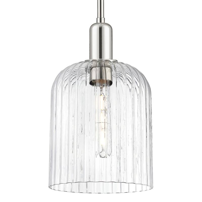 Innovations Lighting 716-1S-G559-8CL Bridal Veil 8" Wide Mini Pendant - Polished Nickel