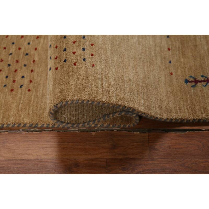 Tribal Gabbeh Indian Accent Rug Handmade Wool Carpet - 3'11"x 5'10"