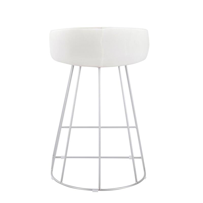 Silver Orchid Haid Velvet Upholstered Counter Stool (Set of 2)