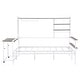preview thumbnail 56 of 54, Roomfitters Twin/ Full Size Metal Daybed with Movable Desk, Metal Grid Design, Functional Shelves and Hanging Rack