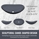 preview thumbnail 2 of 6, Eden Bath Dark Gray Canoe Glass Vessel Sink