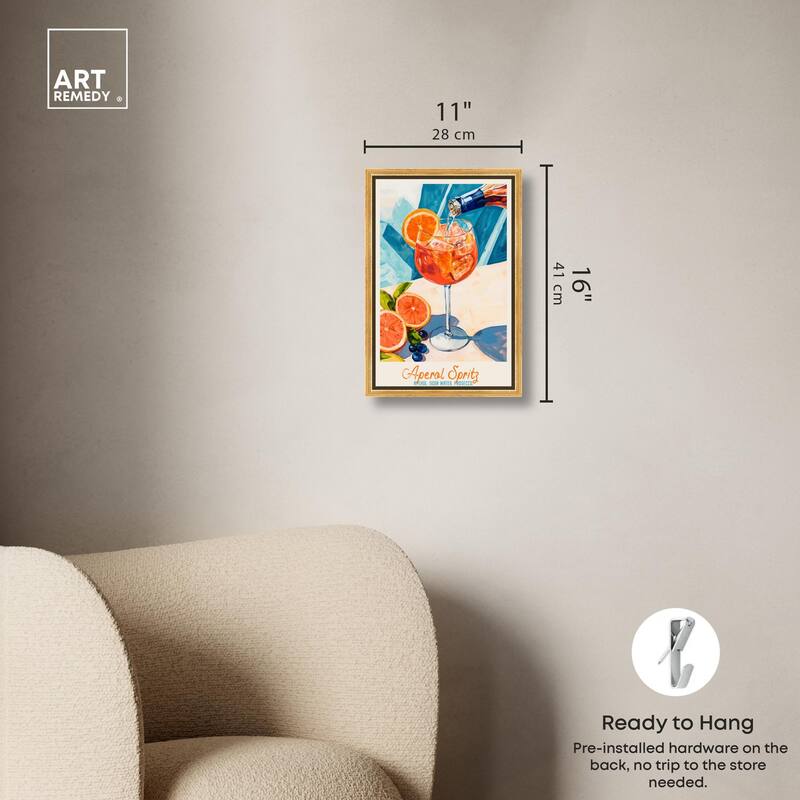 Aperol Spritz Recipe Poster Canvas by Art Remedy