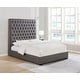 preview thumbnail 6 of 24, Camille Transitional Upholstered Panel Bed Grey