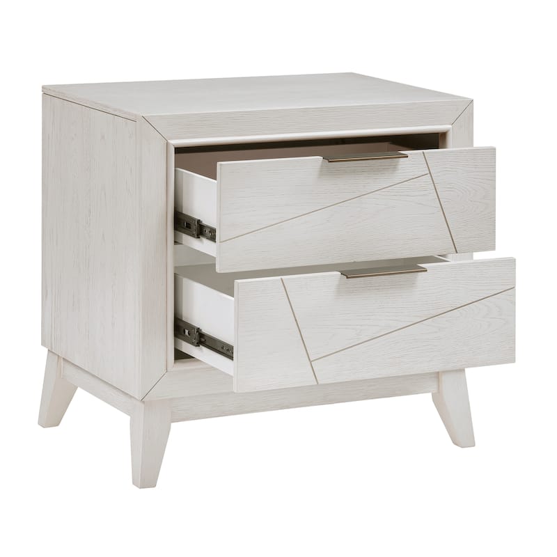 Nightstand with Drawers Modern Bedroom Furniture 1pc - Antique White