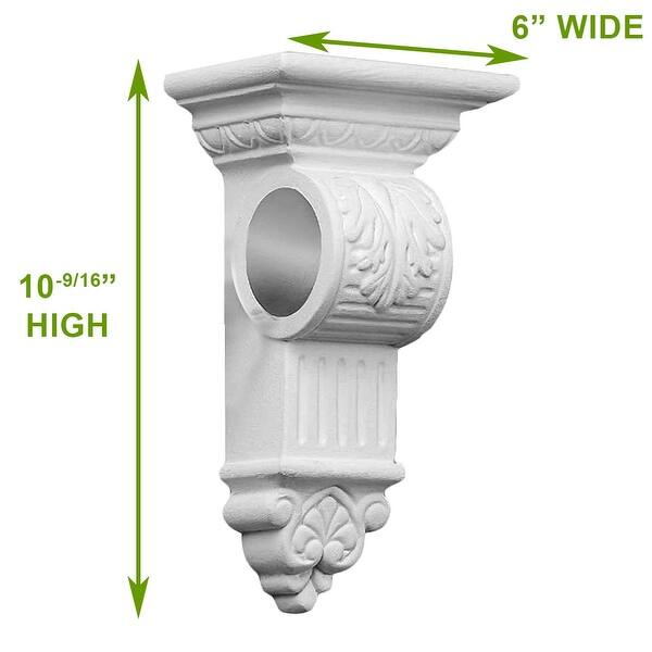 Shop 2 Curtain Rod Brackets Victorian White Urethane 10 9 16h