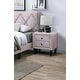 preview thumbnail 10 of 21, Velvet Gorgeous 1pc Nightstand for Bedroom Furniture Pink
