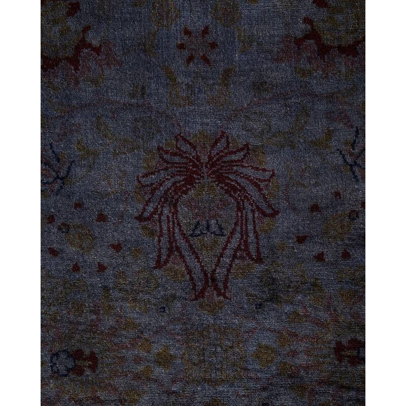 Overton Hand Knotted Wool Vintage Inspired Modern Contemporary Overdyed Gray Area Rug - 3' 1" x 5' 1"