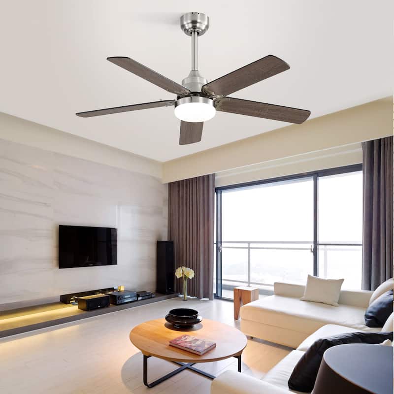 Quiet Energy-Efficient Reversible DC Motor Ceiling Fan with 6-Speed Remote Control & 3 Dimmable Light Colors