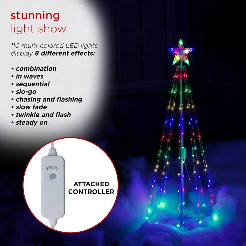 83 Christmas Tree Tower w/ 8 Functions and 300 LED Lights
