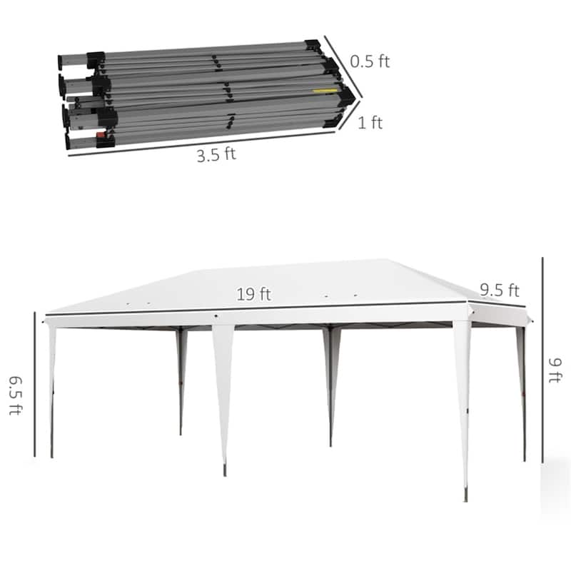 Large Pop Up Canopy Tent with UV Protection Oxford Fabric and Adjustable Steel Frame for Outdoor Parties and Events