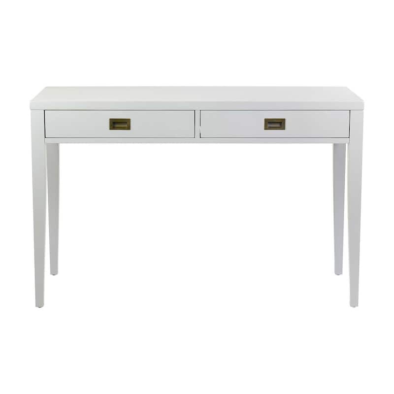 Painted Wooden Desk Table With Two Drawers by East at Main On Sale