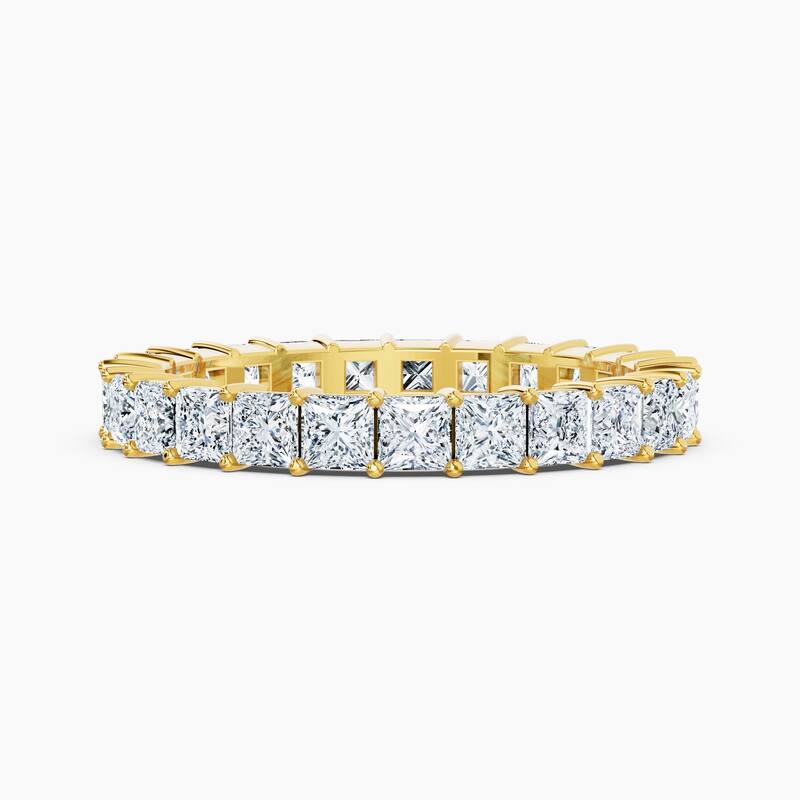 Auriya 14k Gold Princess Lab Grown Diamond Eternity Band 2.50 - 11.25 ct. tw. (F-G, VS) - 2.50 ct. wt. - 8.5 - Yellow